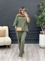 ست مانتو و شلوار جلو بسته لعیا کد 5244 - تصویر 15