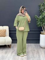 ست مانتو و شلوار جلو بسته لعیا کد 5244 - تصویر 7