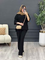 ست مانتو و شلوار جلو بسته لعیا کد 5244 - تصویر 6