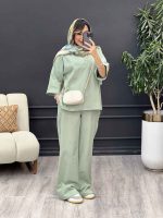 ست مانتو و شلوار جلو بسته لعیا کد 5244 - تصویر 14