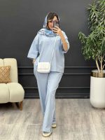 ست مانتو و شلوار جلو بسته لعیا کد 5244 - تصویر 12