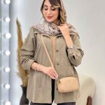 مانتو دو جیب برش دار روژین کد 4869