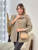 مانتو دو جیب برش دار روژین کد 4869 - تصویر 16