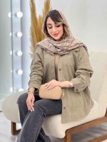 مانتو دو جیب برش دار روژین کد 4869 - تصویر 21
