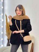 مانتو دو جیب برش دار روژین کد 4869 - تصویر 4