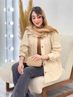 مانتو دو جیب برش دار روژین کد 4869 - تصویر 9