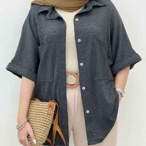 شومیز دو جیب نوژا کد 5251