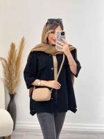 مانتو سرشانه پاگن دو جیب کد 5207 - تصویر 6