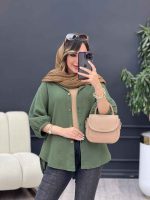 مانتو پشت بند آستین پیله کد 5226 - تصویر 12