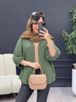 مانتو پشت بند آستین پیله کد 5226 - تصویر 20