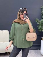 مانتو پشت بند آستین پیله کد 5226 - تصویر 2
