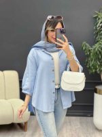 مانتو پشت بند آستین پیله کد 5226 - تصویر 9