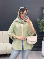 مانتو پشت بند آستین پیله کد 5226 - تصویر 7