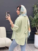 مانتو پشت بند آستین پیله کد 5226 - تصویر 19