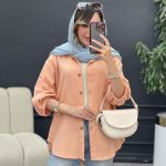 مانتو پشت بند آستین پیله کد 5226