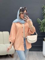 مانتو پشت بند آستین پیله کد 5226 - تصویر 18