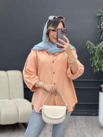 مانتو پشت بند آستین پیله کد 5226 - تصویر 22