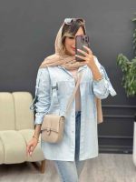 مانتوجلو سگک آستین پاگن کد 5227 - تصویر 3