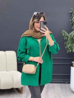 مانتوجلو سگک آستین پاگن کد 5227 - تصویر 12