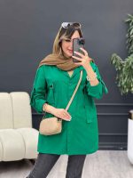 مانتوجلو سگک آستین پاگن کد 5227 - تصویر 6