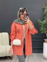 مانتوجلو سگک آستین پاگن کد 5227 - تصویر 11