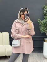 مانتوجلو سگک آستین پاگن کد 5227 - تصویر 15