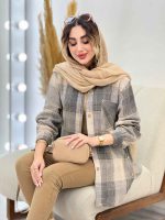 مانتو چهارخونه تک جیب پایین هلال کد 5273 - تصویر 10