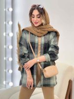 مانتو چهارخونه تک جیب پایین هلال کد 5273 - تصویر 15