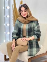 مانتو چهارخونه تک جیب پایین هلال کد 5273 - تصویر 4