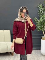 مانتو کتان دو جیب پرناز کد 5260 - تصویر 13
