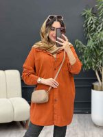 مانتو کتان دو جیب پرناز کد 5260 - تصویر 20