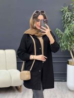 مانتو کتان دو جیب پرناز کد 5260 - تصویر 15