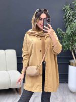 مانتو کتان دو جیب پرناز کد 5260 - تصویر 5