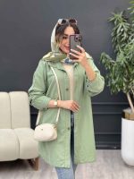 مانتو کتان دو جیب پرناز کد 5260 - تصویر 12