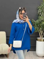 مانتو جلو بسته سه دکمه ریش دار کد 5272 - تصویر 15