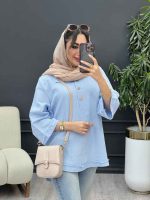مانتو جلو بسته سه دکمه ریش دار کد 5272 - تصویر 14