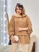 مانتو جلو بسته برش دار مارینا کد 5261 - تصویر 13