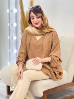 مانتو جلو بسته برش دار مارینا کد 5261 - تصویر 6