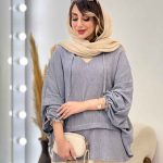 مانتو جلو بسته برش دار مارینا کد 5261