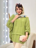 مانتو جلو بسته برش دار مارینا کد 5261 - تصویر 10
