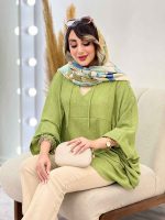 مانتو جلو بسته برش دار مارینا کد 5261 - تصویر 18