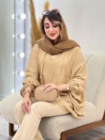 مانتو جلو بسته برش دار مارینا کد 5261 - تصویر 14