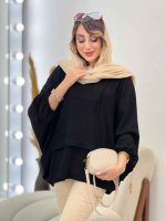 مانتو جلو بسته برش دار مارینا کد 5261 - تصویر 8