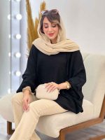 مانتو جلو بسته برش دار مارینا کد 5261 - تصویر 15