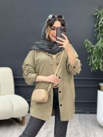مانتو پشت دکمه دو جیب کد 4981 - تصویر 21