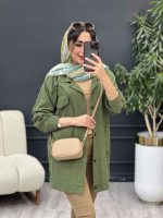 مانتو دو جیب پاکتی آستین برش دار کد 5281 - تصویر 6