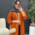 مانتو دو جیب پاکتی آستین برش دار کد 5281