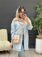 مانتو دو جیب پاکتی آستین برش دار کد 5281 - تصویر 23