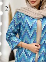 مانتو طرح دار سلنا کد 5177 - تصویر 18