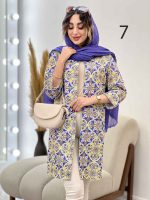 مانتو طرح دار سلنا کد 5177 - تصویر 23